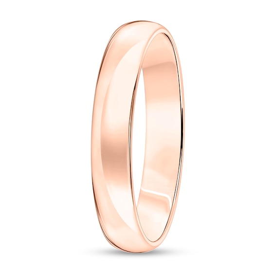 4.0mm Engravable Low Dome Comfort-Fit Wedding Band in 14K Rose Gold (1 Line)