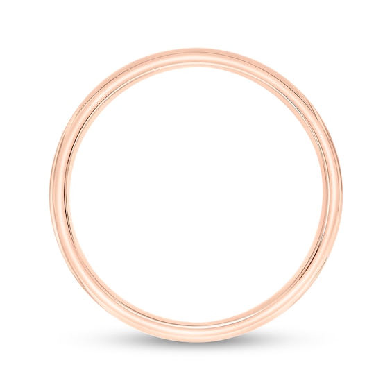 4.0mm Engravable Low Dome Comfort-Fit Wedding Band in 14K Rose Gold (1 Line)