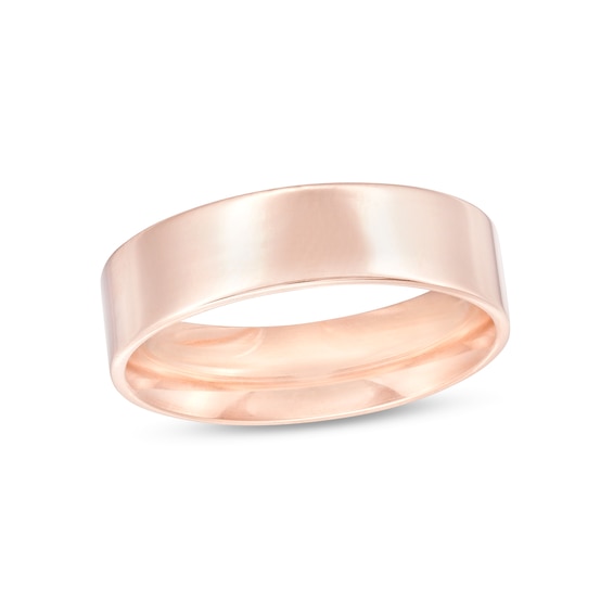 NARROW COMFORT FIT WEDDING BAND IN MATTE ROSE GOLD WITH FLAT TOP AND R –  Penwarden Fine Jewellery