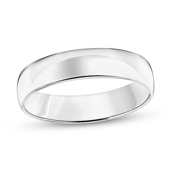 5.0mm Engravable Low Dome Comfort-Fit Wedding Band in 14K Gold (1 Line