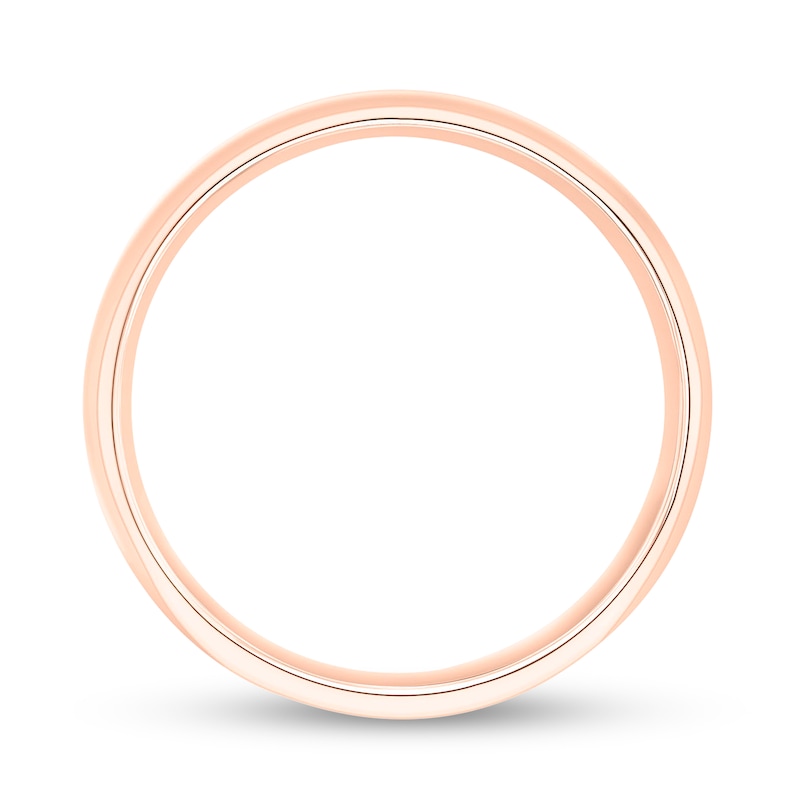 Men's 6.0mm Engravable Low Dome Comfort-Fit Wedding Band in 14K Rose Gold (1 Line)