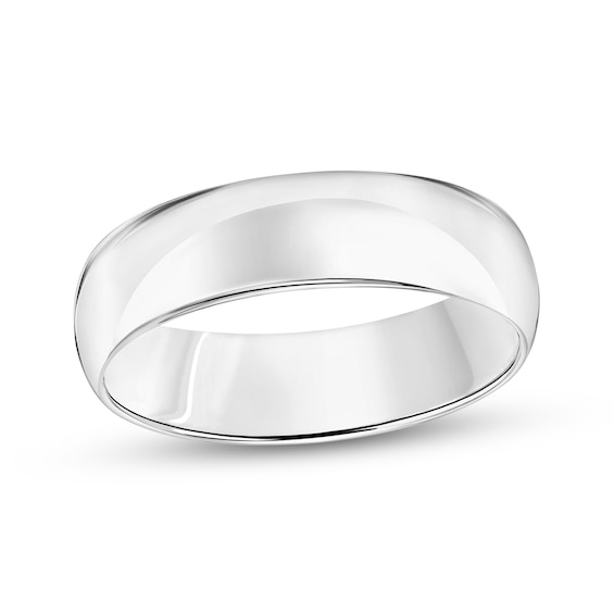 6.0mm Engravable Low Dome Comfort-Fit Wedding Band in 14K Gold (1 Line
