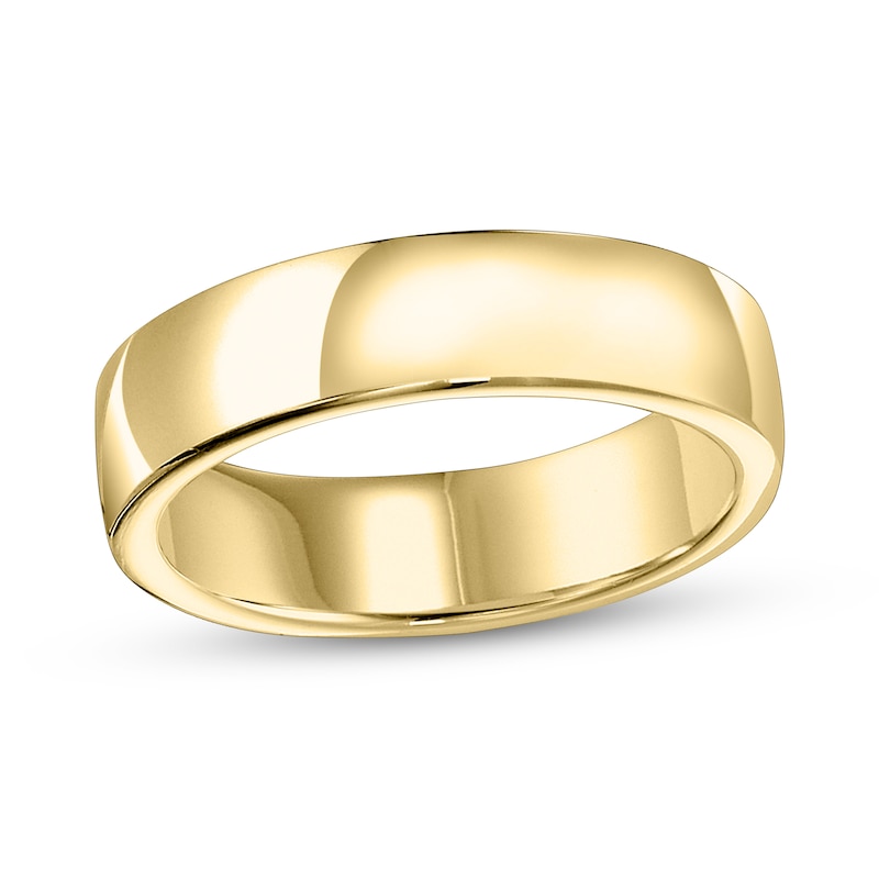 Main Image 1 of 6.5mm Engravable Euro Wedding Band in 14K Gold (1 Line)