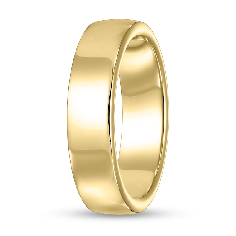 Main Image 2 of 6.5mm Engravable Euro Wedding Band in 14K Gold (1 Line)