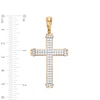 Thumbnail Image 1 of Men's 1 CT. T.W. Certified Lab-Created Diamond Gothic-Style Cross Charm in 14K Gold (F/SI2)