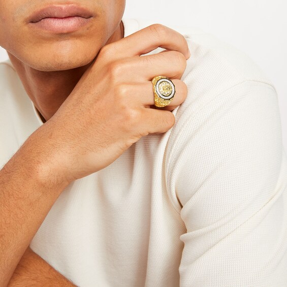 1/4 CT. T.w. Diamond Lion's Head Nugget Ring in 10K Gold