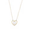Thumbnail Image 1 of Freshwater Cultured Pearl and 1/20 CT. T.W. Diamond Collar Necklace in 10K Gold