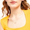 Thumbnail Image 1 of Cultured Freshwater Pearl and 1/20 CT. T.W. Diamond Collar Necklace in 10K Gold