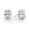 Thumbnail Image 1 of 1 CT. T.W. Oval Diamond Solitaire Stud Earrings in 14K White Gold (I/SI2)