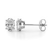Thumbnail Image 2 of 1 CT. T.W. Oval Diamond Solitaire Stud Earrings in 14K White Gold (I/SI2)
