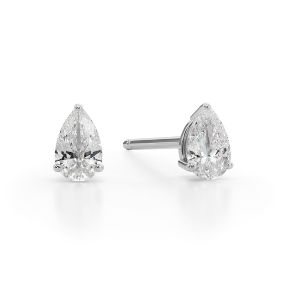 1/5 CT. T.w. Pear-Shaped Diamond Solitaire Stud Earrings in 14K White Gold (I/Si2)