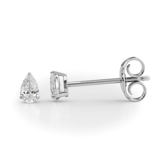 1/5 CT. T.w. Pear-Shaped Diamond Solitaire Stud Earrings in 14K White Gold (I/Si2)