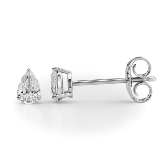1/3 CT. T.w. Pear-Shaped Diamond Solitaire Stud Earrings in 14K White Gold (I/Si2)