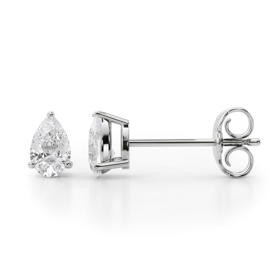1/2 CT. T.w. Pear-Shaped Diamond Solitaire Stud Earrings in 14K White Gold (I/Si2)