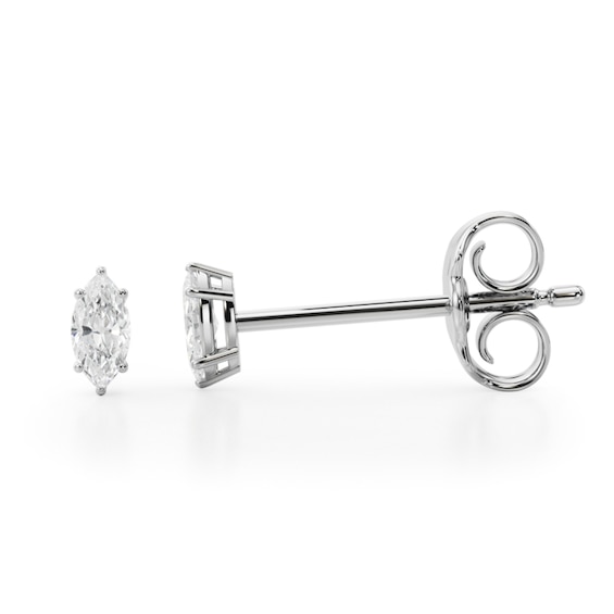 1/5 CT. T.w. Marquise-Cut Diamond Solitaire Stud Earrings in 14K White Gold (I/Si2)