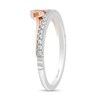 Thumbnail Image 2 of Enchanted Disney Aurora 1/8 CT. T.W. Diamond Tiara Band in 14K Two-Tone Gold