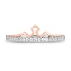Thumbnail Image 4 of Enchanted Disney Aurora 1/8 CT. T.W. Diamond Tiara Band in 14K Two-Tone Gold