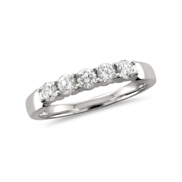 1/2 CT. T.W. Diamond Five Stone Ring in Platinum