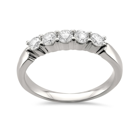 1/2 CT. T.w. Diamond Five Stone Ring in Platinum