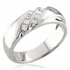 Thumbnail Image 1 of 1/5 CT. T.W. Square-Cut Diamond Slant Double Row Band in 14K White Gold