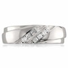 Thumbnail Image 3 of 1/5 CT. T.W. Square-Cut Diamond Slant Double Row Band in 14K White Gold