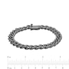 Thumbnail Image 3 of Vera Wang Men 1-3/4 CT. T.W. Black Diamond Curb Chain Bracelet in Sterling Silver with Black Ruthenium - 8.5"