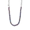 Thumbnail Image 1 of Vera Wang Men 7.0mm Black Freshwater Cultured Pearl Anchor Chain Reversible Necklace in Sterling Silver-20"