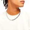 Thumbnail Image 2 of Vera Wang Men 7.0mm Black Freshwater Cultured Pearl Anchor Chain Reversible Necklace in Sterling Silver-20"