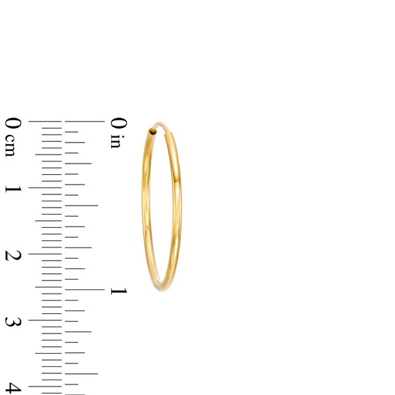 28.0mm Endless Hoop Earrings in Hollow 14K Gold