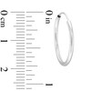 Thumbnail Image 3 of 20.0mm Endless Hoop Earrings in Hollow 14K White Gold