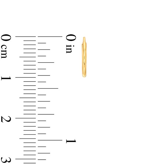 10.0mm Endless Hoop Earrings in Hollow 14K Gold