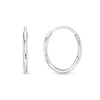 Thumbnail Image 1 of 10.0mm Endless Hoop Earrings in Hollow 14K White Gold