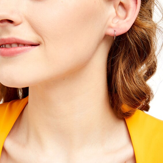 10.0mm Endless Hoop Earrings in Hollow 14K Gold