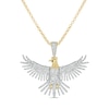 Thumbnail Image 1 of Men's 1 CT. T.W. Diamond Eagle Pendant in Sterling Silver with 14K Gold Plate