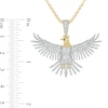 Thumbnail Image 2 of Men's 1 CT. T.W. Diamond Eagle Pendant in Sterling Silver with 14K Gold Plate