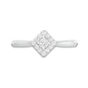 Thumbnail Image 4 of 1/4 CT. T.W. Diamond Tilted Square Frame Ring in 10K White Gold