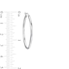 Thumbnail Image 3 of Oval 35.0mm Tube Hoop Earrings in Hollow 14K White Gold