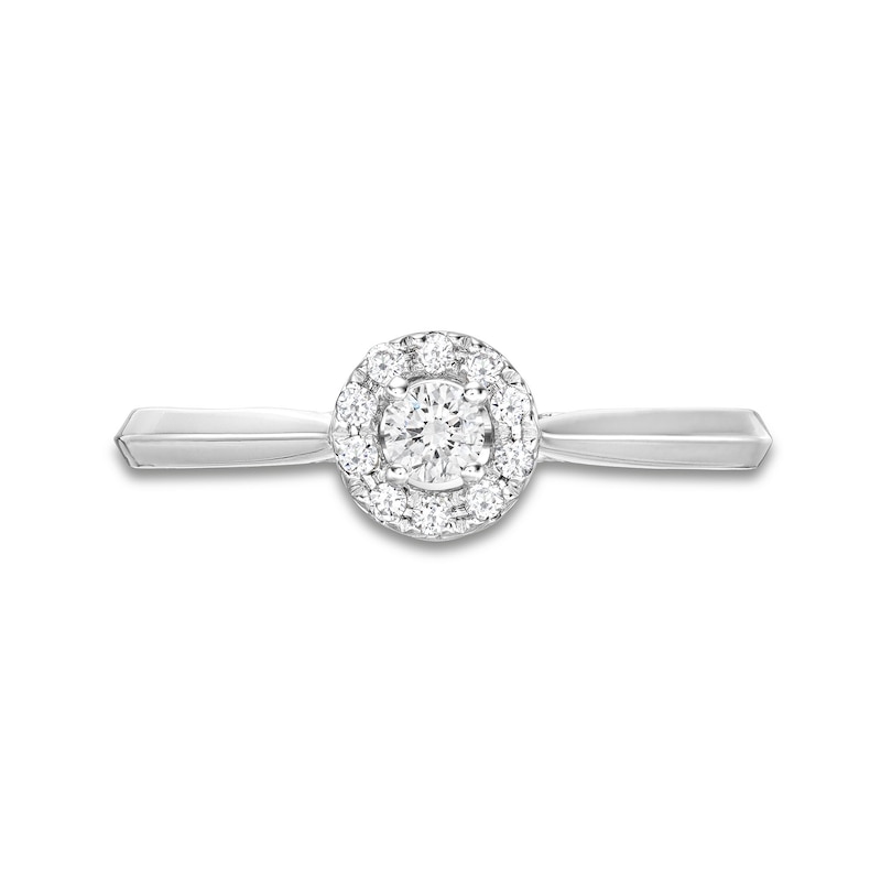 Main Image 4 of 1/4 CT. T.W. Diamond Frame Ring in 10K White Gold