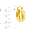 Thumbnail Image 2 of Diamond-Cut 16.0mm Hoop Earrings in 14K Gold