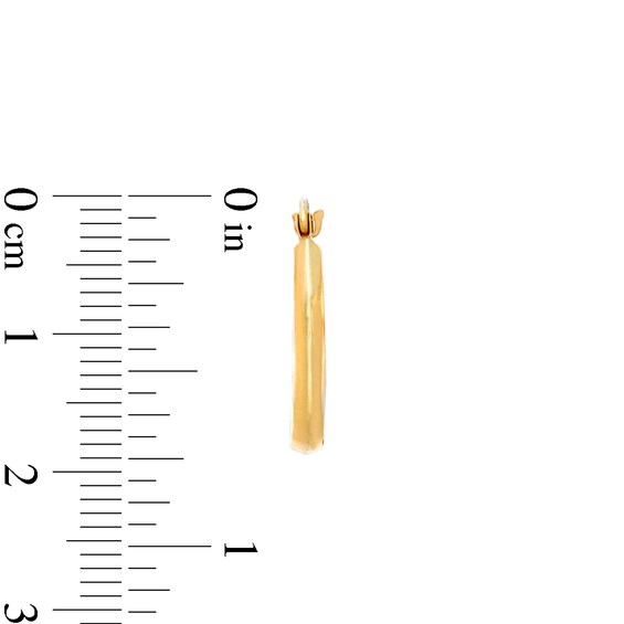 color Block 19.0mm Hoop Earrings in Hollow 14K Tri-Tone Gold