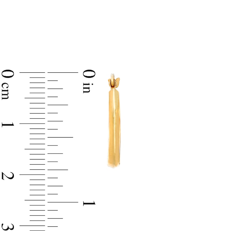 Main Image 3 of color Block 19.0mm Hoop Earrings in Hollow 14K Tri-Tone Gold