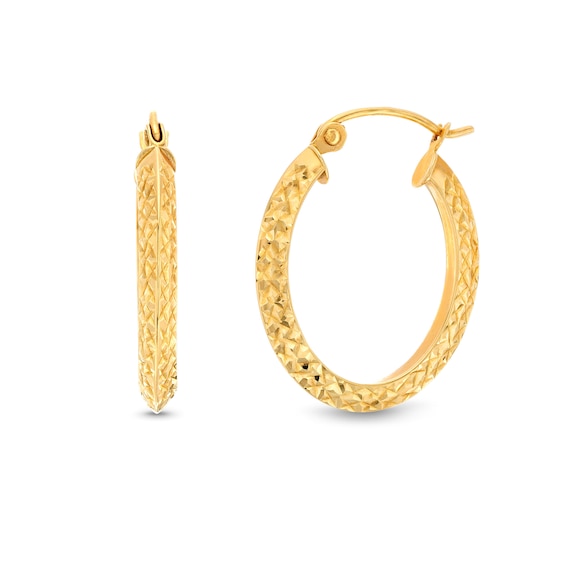 14K Gold Linea Tapered Hoop Earrings – Baby Gold