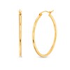 Thumbnail Image 1 of Oval 35.0mm Tube Hoop Earrings in Hollow 14K Gold