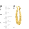 Thumbnail Image 2 of 24.0mm Bamboo Hoop Earrings in Hollow 14K Gold