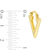 Thumbnail Image 2 of Triangle-Shaped Hoop Earrings in 14K Gold