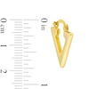 Thumbnail Image 3 of Triangle-Shaped Hoop Earrings in 14K Gold