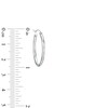 Thumbnail Image 3 of Oval 27.0mm Tube Hoop Earrings in Hollow 14K White Gold