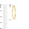 Thumbnail Image 3 of Oval 27.0mm Tube Hoop Earrings in Hollow 14K Gold