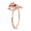 Thumbnail Image 2 of Enchanted Disney Belle 1/6 CT. T.W. Diamond Rose Wrap Ring in 10K Rose Gold