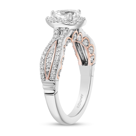 Collector's Edition Enchanted Disney The Little Mermaid 1 CT. T.w. Pear Diamond Engagement Ring in 14K Two-Tone Gold